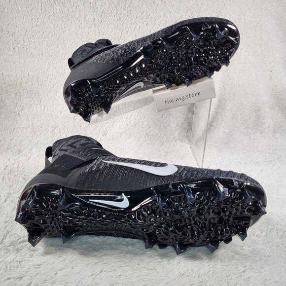 Nike Alpha Menace Elite 2 WD P FlyKnit Black Cleats BV3298-001 Mens Sz 13 Wide
